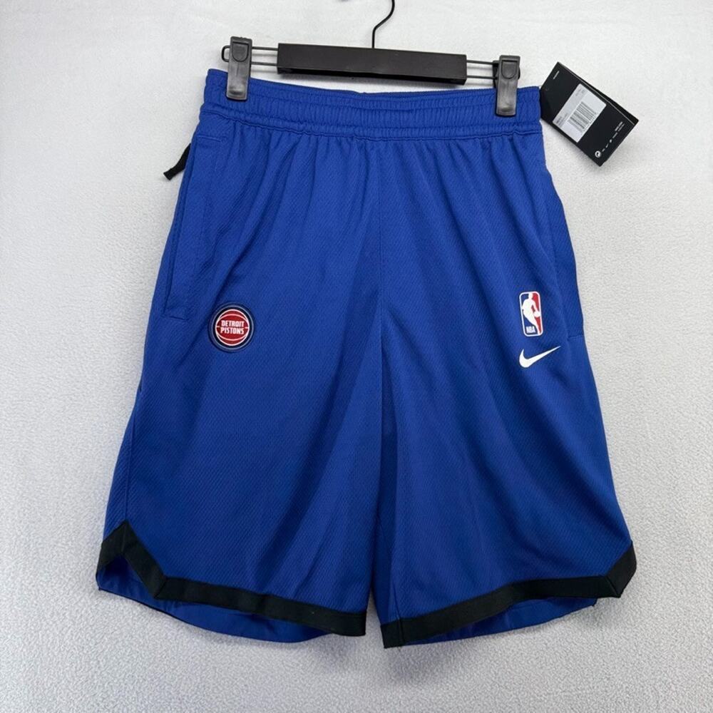 Detroit Pistons Shorts Mens XS Blue Nike Dri Fit Player Team Issued Athletic NEW